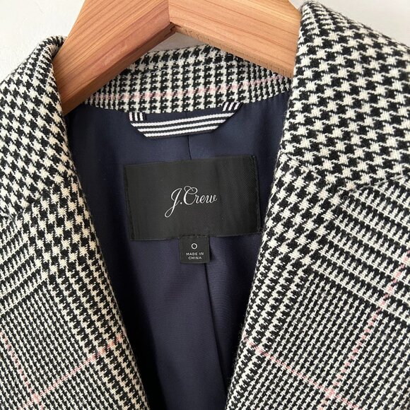 J. Crew Plaid Coat Size 0 - Picture 3 of 4